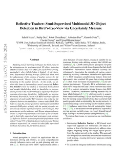 Reflective Teacher: Semi-Supervised Multimodal 3D Object Detection in
  Bird's-Eye-View via Uncertainty Measure