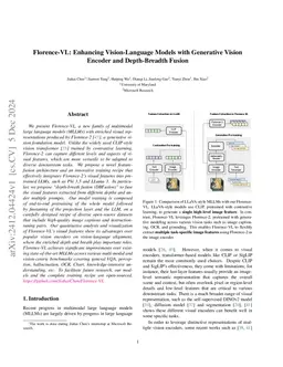 Florence-VL: Enhancing Vision-Language Models with Generative Vision
  Encoder and Depth-Breadth Fusion