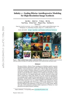 Infinity: Scaling Bitwise AutoRegressive Modeling for High-Resolution Image Synthesis