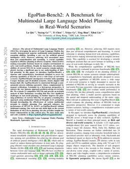EgoPlan-Bench2: A Benchmark for Multimodal Large Language Model Planning in Real-World Scenarios