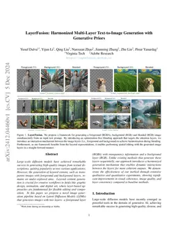 LayerFusion: Harmonized Multi-Layer Text-to-Image Generation with
  Generative Priors