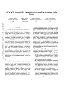 ARTeFACT: Benchmarking Segmentation Models on Diverse Analogue Media
  Damage