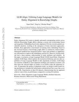 LLM-Align: Utilizing Large Language Models for Entity Alignment in
  Knowledge Graphs