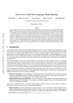 Smoothie: Label Free Language Model Routing