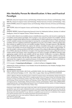 Mix-Modality Person Re-Identification: A New and Practical Paradigm