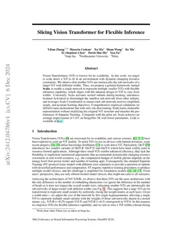Slicing Vision Transformer for Flexible Inference