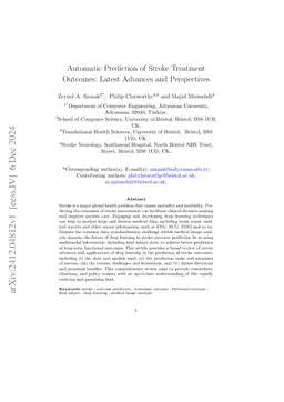 Automatic Prediction of Stroke Treatment Outcomes: Latest Advances and
  Perspectives