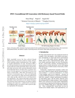 DNF: Unconditional 4D Generation with Dictionary-based Neural Fields