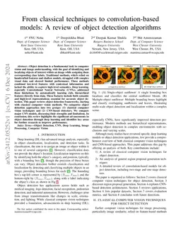 From classical techniques to convolution-based models: A review of
  object detection algorithms