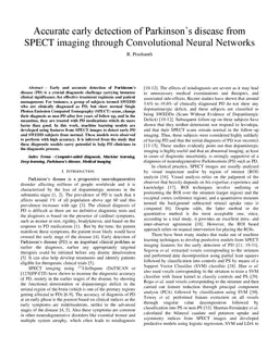 Accurate early detection of Parkinson's disease from SPECT imaging through Convolutional Neural Networks