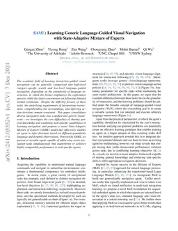 SAME: Learning Generic Language-Guided Visual Navigation with
  State-Adaptive Mixture of Experts