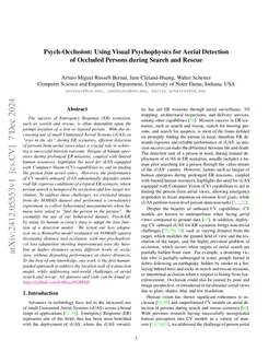 Psych-Occlusion: Using Visual Psychophysics for Aerial Detection of
  Occluded Persons during Search and Rescue