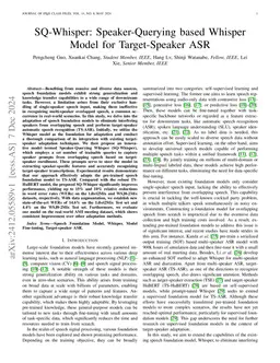 SQ-Whisper: Speaker-Querying based Whisper Model for Target-Speaker ASR