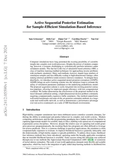 Active Sequential Posterior Estimation for Sample-Efficient
  Simulation-Based Inference