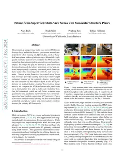Prism: Semi-Supervised Multi-View Stereo with Monocular Structure Priors