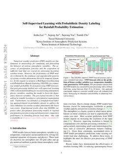 Self-Supervised Learning with Probabilistic Density Labeling for
  Rainfall Probability Estimation