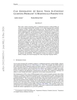 Can Generative AI Solve Your In-Context Learning Problem? A Martingale
  Perspective