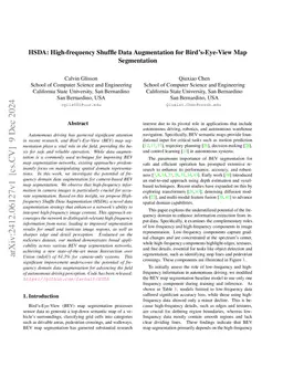 HSDA: High-frequency Shuffle Data Augmentation for Bird's-Eye-View Map
  Segmentation