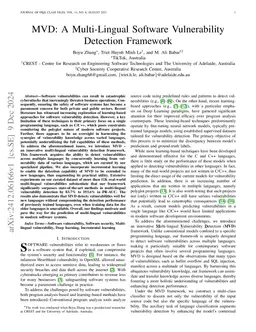 MVD: A Multi-Lingual Software Vulnerability Detection Framework