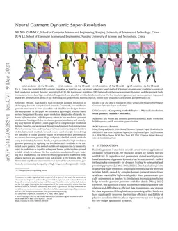 Neural Garment Dynamic Super-Resolution