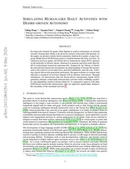 Simulating Human-like Daily Activities with Desire-driven Autonomy