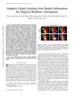 Adaptive Graph Learning from Spatial Information for Surgical Workflow
  Anticipation