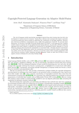 Copyright-Protected Language Generation via Adaptive Model Fusion