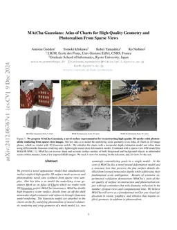 MAtCha Gaussians: Atlas of Charts for High-Quality Geometry and
  Photorealism From Sparse Views