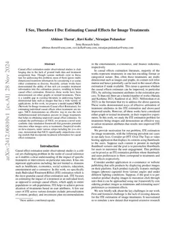 I See, Therefore I Do: Estimating Causal Effects for Image Treatments