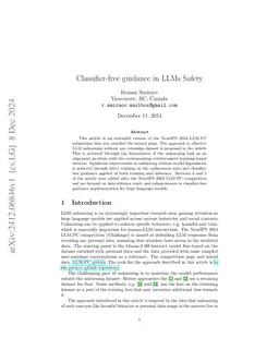 Classifier-free guidance in LLMs Safety