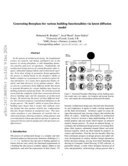 Generating floorplans for various building functionalities via latent
  diffusion model