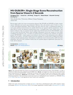 MV-DUSt3R+: Single-Stage Scene Reconstruction from Sparse Views In 2
  Seconds