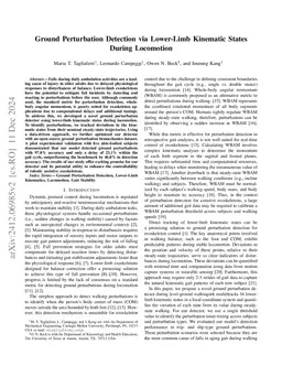 Ground Perturbation Detection via Lower-Limb Kinematic States During Locomotion