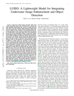 LUIEO: A Lightweight Model for Integrating Underwater Image Enhancement and Object Detection