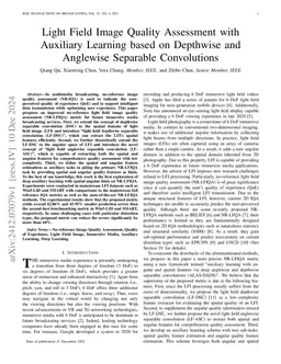 Light Field Image Quality Assessment With Auxiliary Learning Based on
  Depthwise and Anglewise Separable Convolutions
