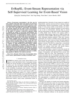 EvRepSL: Event-Stream Representation via Self-Supervised Learning for
  Event-Based Vision