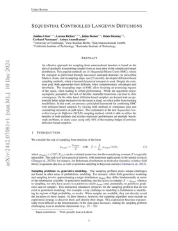 Sequential Controlled Langevin Diffusions