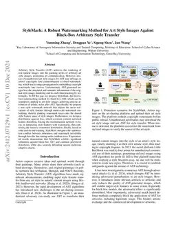 StyleMark: A Robust Watermarking Method for Art Style Images Against
  Black-Box Arbitrary Style Transfer