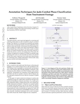 Annotation Techniques for Judo Combat Phase Classification from
  Tournament Footage