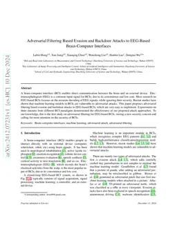 Adversarial Filtering Based Evasion and Backdoor Attacks to EEG-Based
  Brain-Computer Interfaces