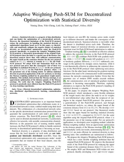 Adaptive Weighting Push-SUM for Decentralized Optimization with
  Statistical Diversity