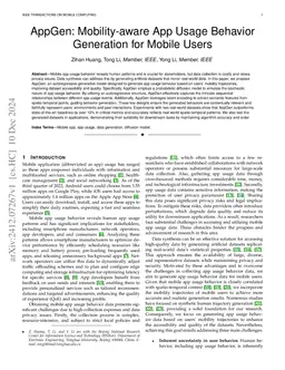 AppGen: Mobility-aware App Usage Behavior Generation for Mobile Users