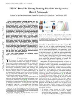DFREC: DeepFake Identity Recovery Based on Identity-aware Masked Autoencoder