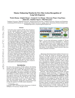 Manta: Enhancing Mamba for Few-Shot Action Recognition of Long Sub-Sequence