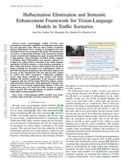 Hallucination Elimination and Semantic Enhancement Framework for
  Vision-Language Models in Traffic Scenarios