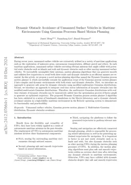 Dynamic Obstacle Avoidance of Unmanned Surface Vehicles in Maritime Environments Using Gaussian Processes Based Motion Planning