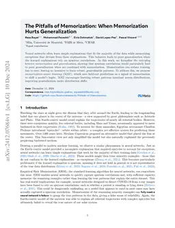 The Pitfalls of Memorization: When Memorization Hurts Generalization