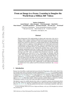 From an Image to a Scene: Learning to Imagine the World from a Million
  360 Videos