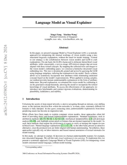 Language Model as Visual Explainer