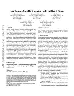 Low-Latency Scalable Streaming for Event-Based Vision